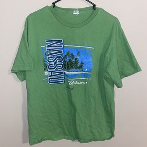 Nassau Bahamas Carnival Mens Large T Shirt Green Blue